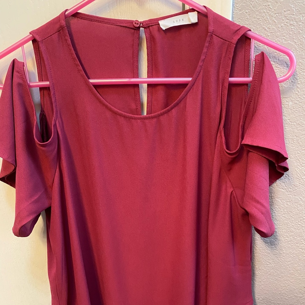 Lush cold shoulder blouse